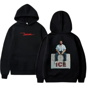Ice Man Black Hoodie